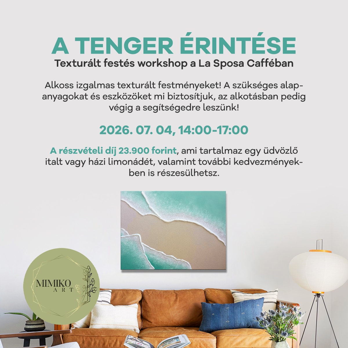 Texturált festőworkshop | La Sposa Caffè Gyula