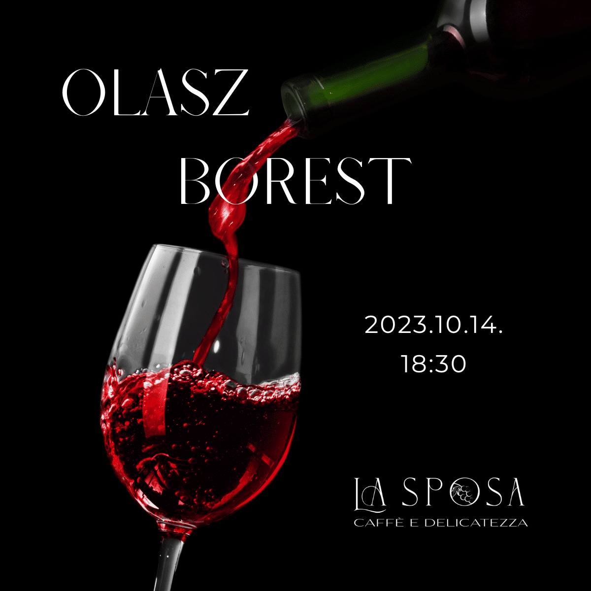 Olasz Borvacsora andalító muzsikával október 14.én