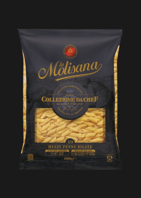 La Molisana Mezze Penne Rigate N°19 durum száraztészta 1kg