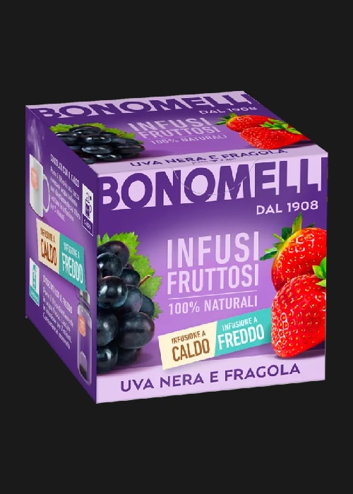 fekete szőlő és eper tea